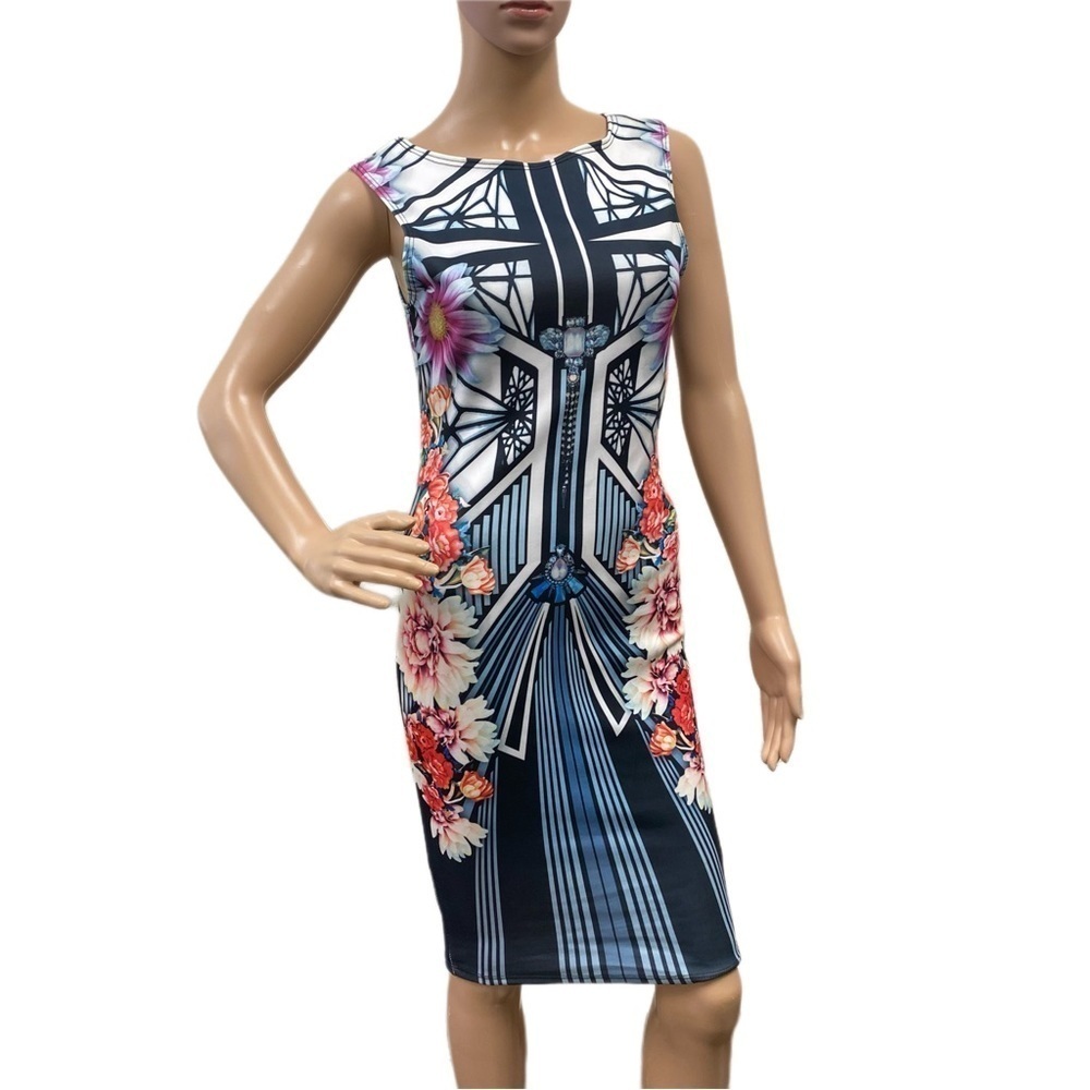 Uk2la Sleeveless Dress Nice Design - 90% Polyester 10% Spandex